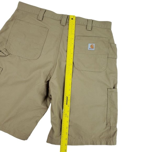 Carhartt Canvas Carpenter Work Shorts Brown Utility B147 DKH Men's Size 38 EUC - Picture 6 of 9